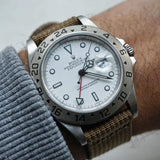 Premium Ribbed Two Piece Ballistic Nylon Strap - Mocha