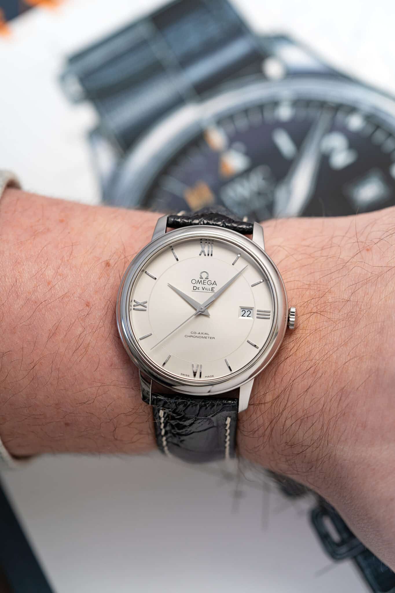 Ostrich Shin Watch Strap - Black & White - The Strap Tailor