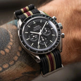 Premium Ribbed Fabric Watch Strap - Black, Khaki & Burgundy