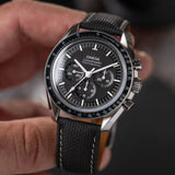 Soft Touch Rubber Sailcloth Strap - Black