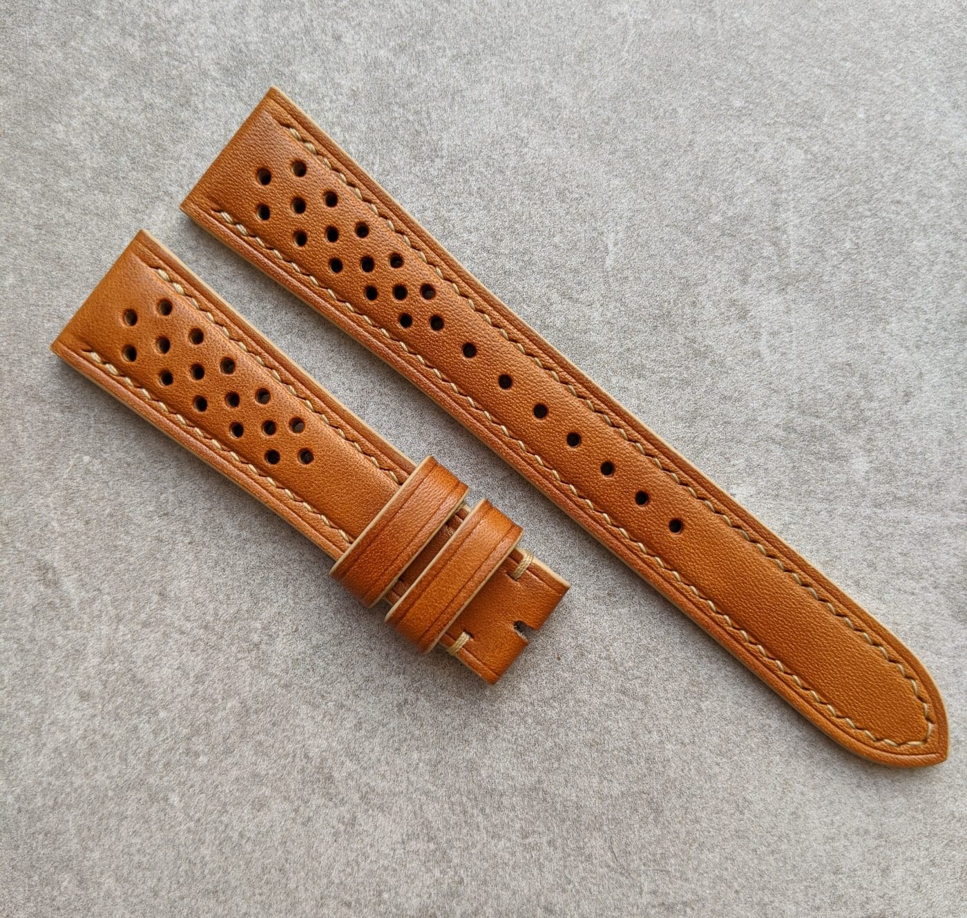 tan french calfskin rally watch strap