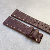 Epsom Calfskin Watch Strap - Red Brown - The Strap Tailor