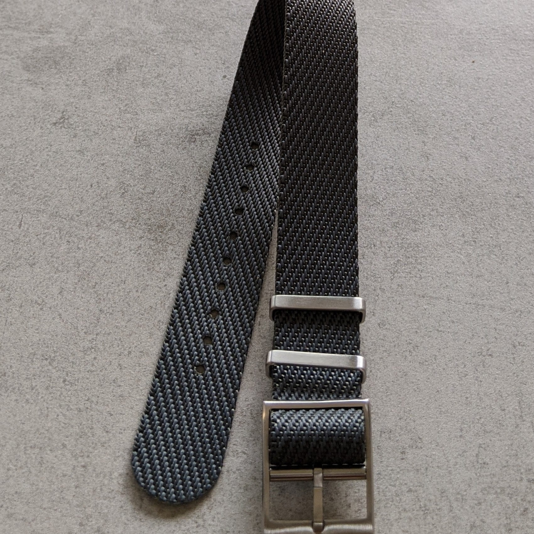 Woven Nylon Single Pass Strap - Dark Grey - The Strap Tailor