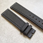 Epsom Calfskin Watch Strap - Black - The Strap Tailor