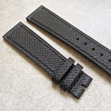 Epsom Calfskin Watch Strap - Black - The Strap Tailor
