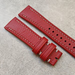 Light Grained Goatskin Strap - Red - The Strap Tailor