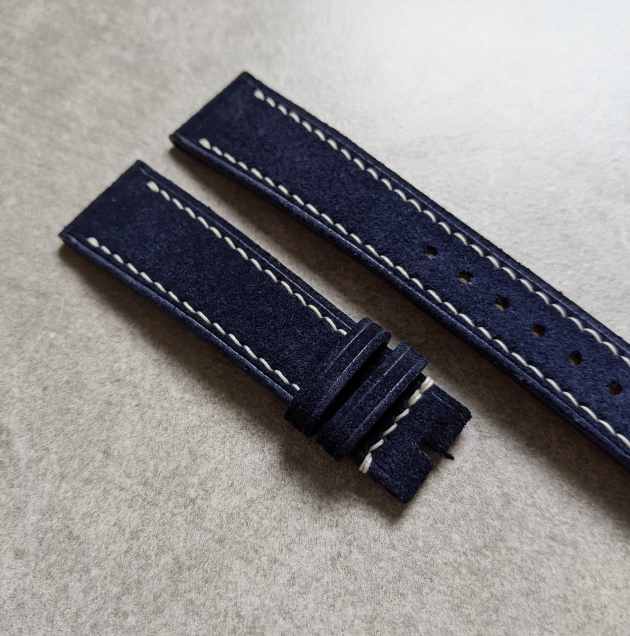 Premium Suede Strap - Navy Blue - The Strap Tailor