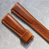 Badalassi Wax Watch Strap - Tan Brown - The Strap Tailor