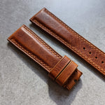 Badalassi Wax Watch Strap - Tan Brown - The Strap Tailor