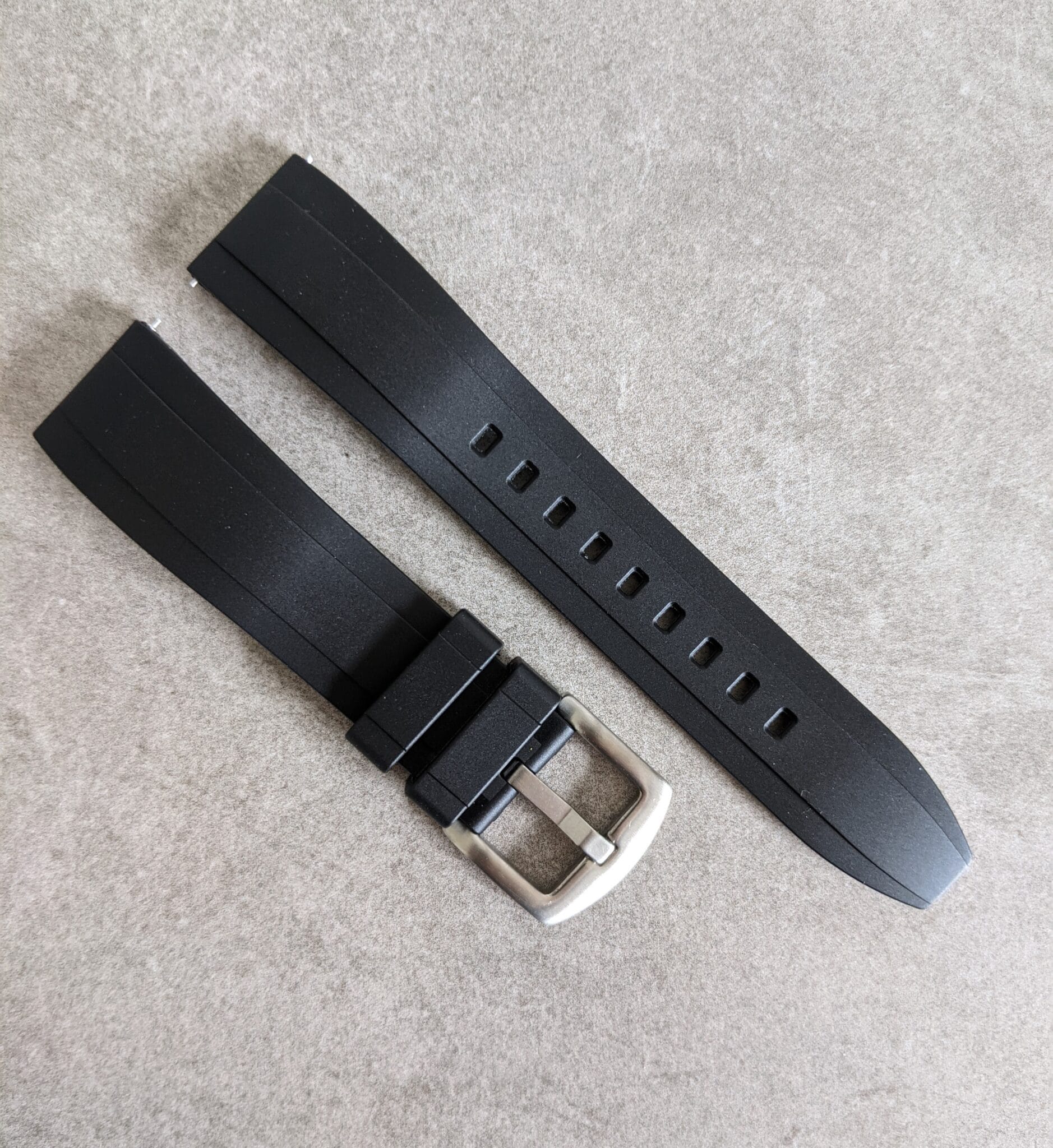 FKM Rubber Strap - Black - The Strap Tailor