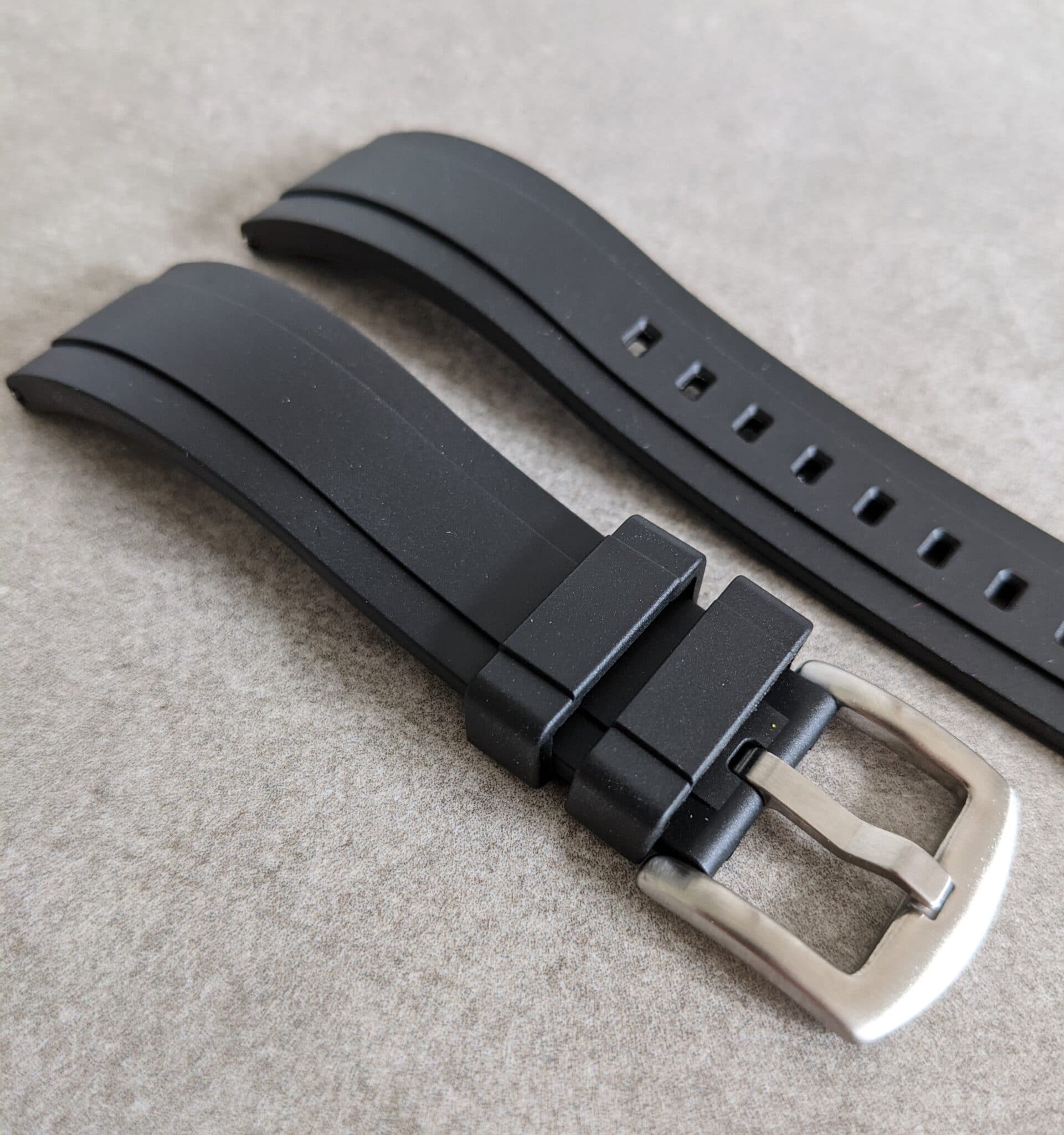 FKM Rubber Strap - Black - The Strap Tailor