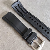 FKM Rubber Strap - Black - The Strap Tailor