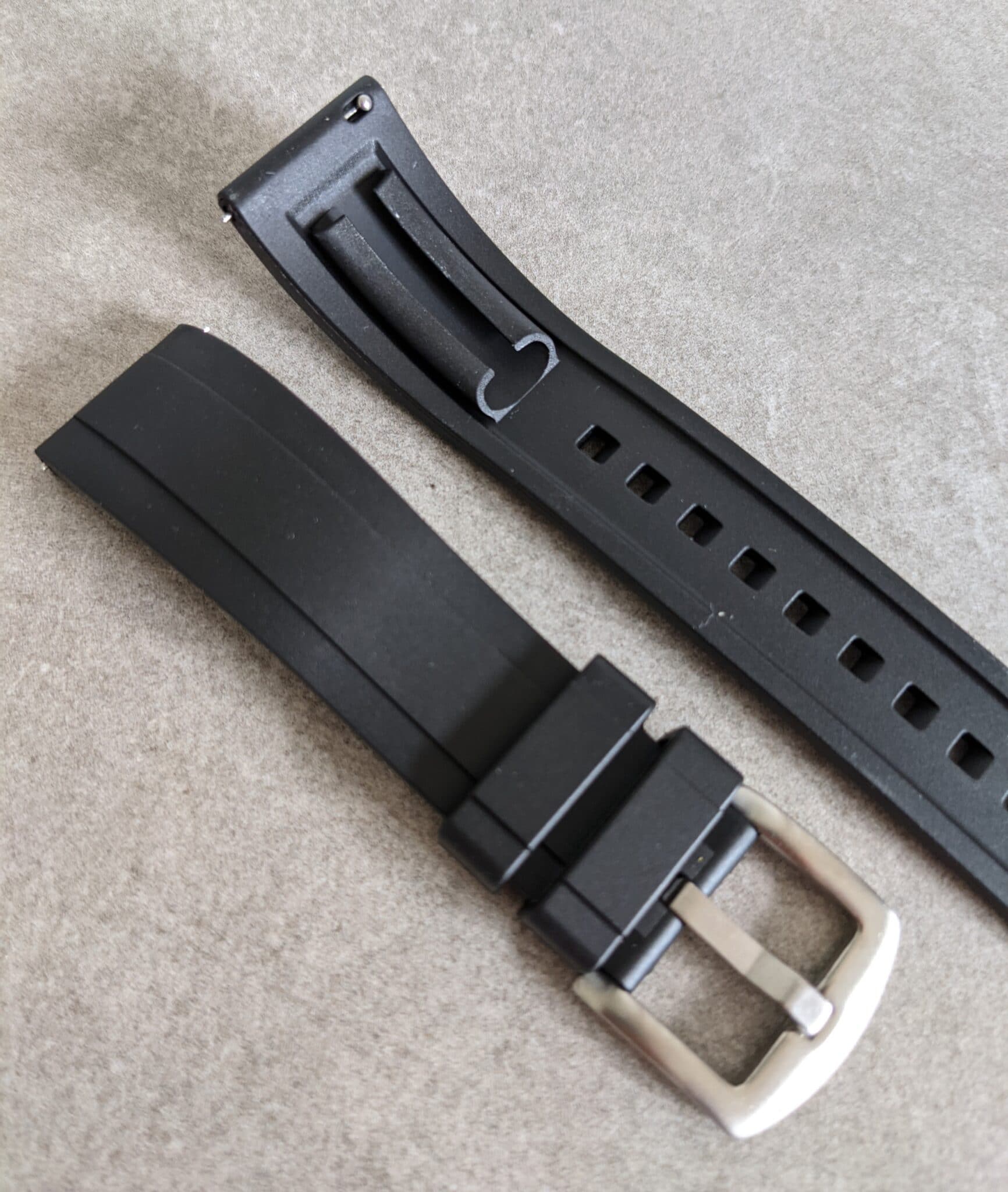 FKM Rubber Strap - Black - The Strap Tailor