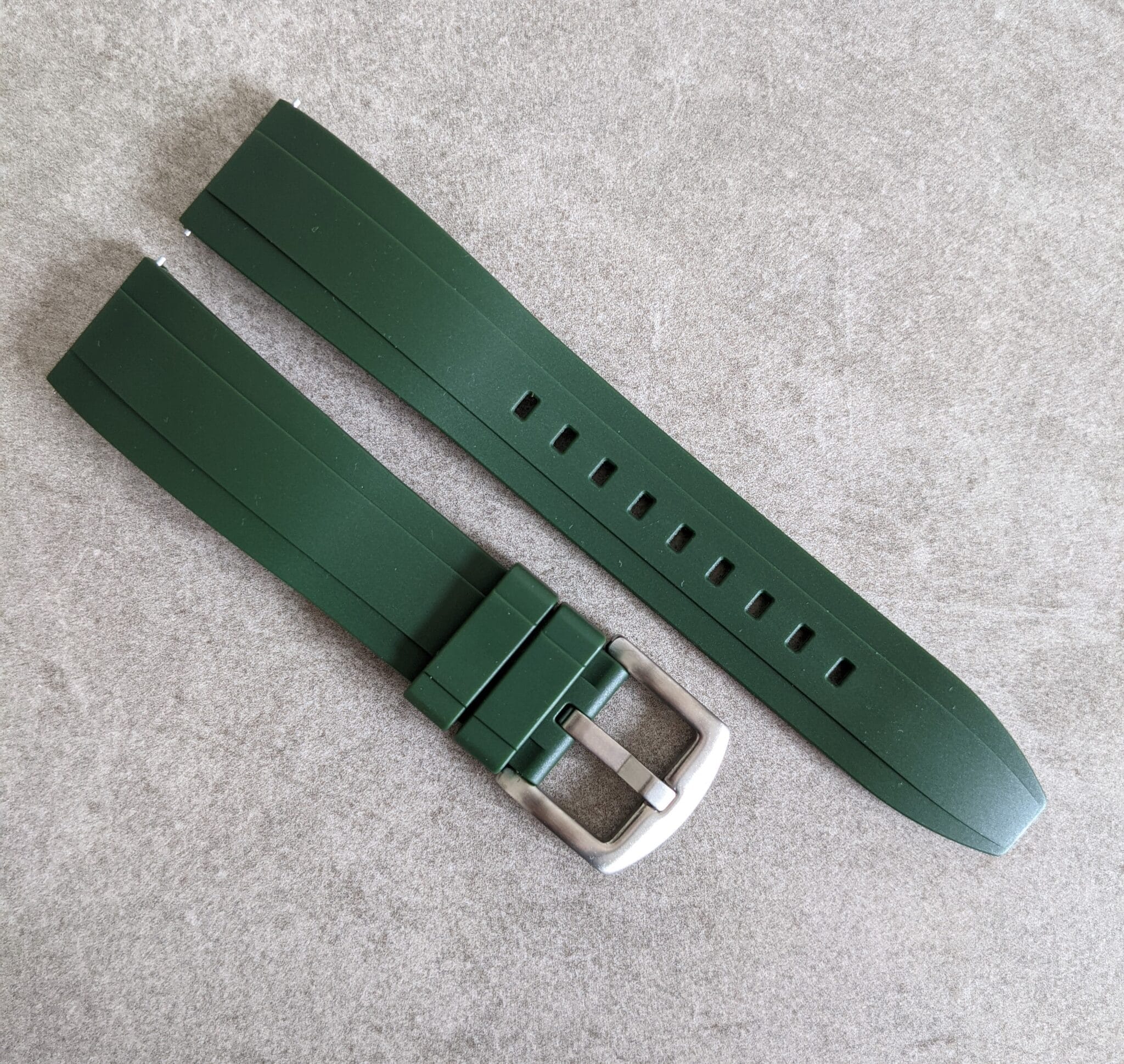 FKM Rubber Strap - Dark Green - The Strap Tailor