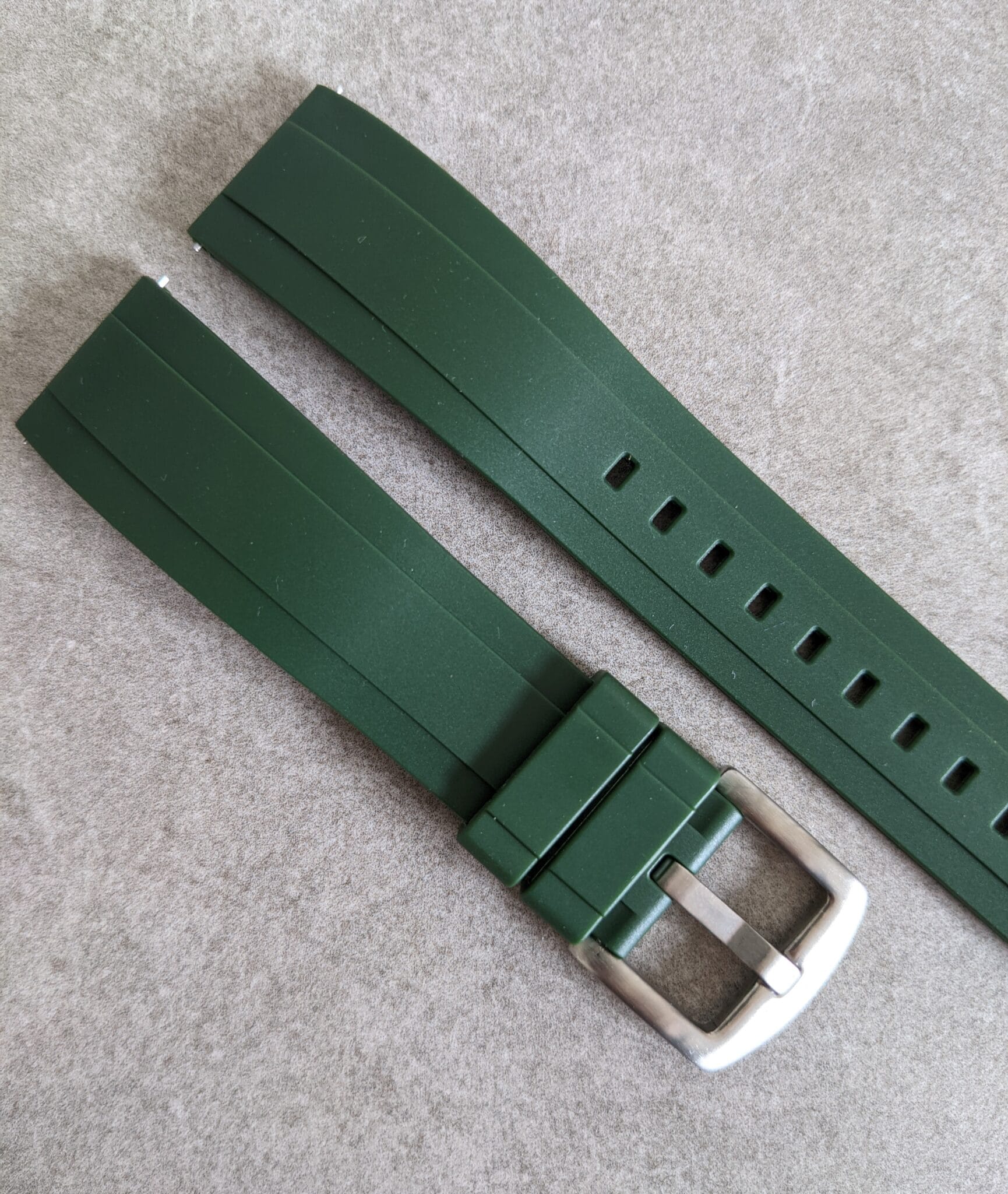 FKM Rubber Strap - Dark Green - The Strap Tailor