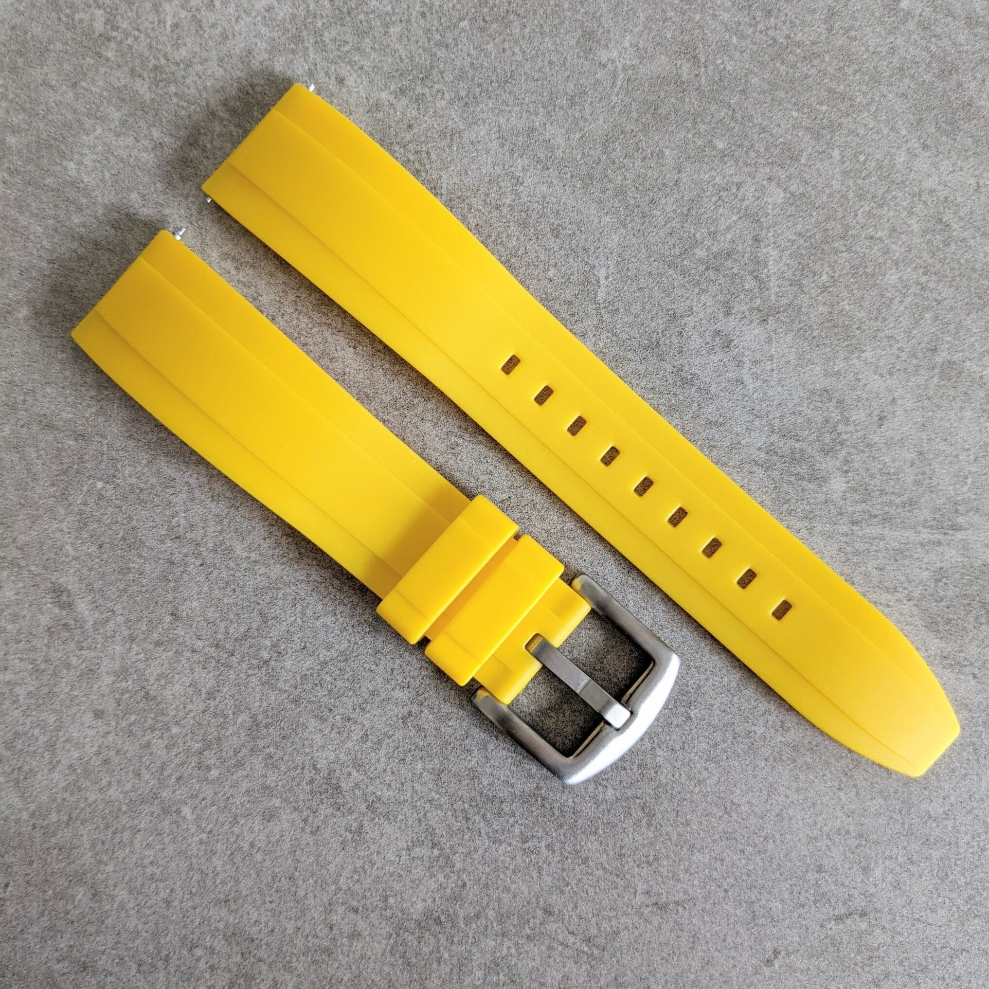 FKM Rubber Strap - Yellow - The Strap Tailor