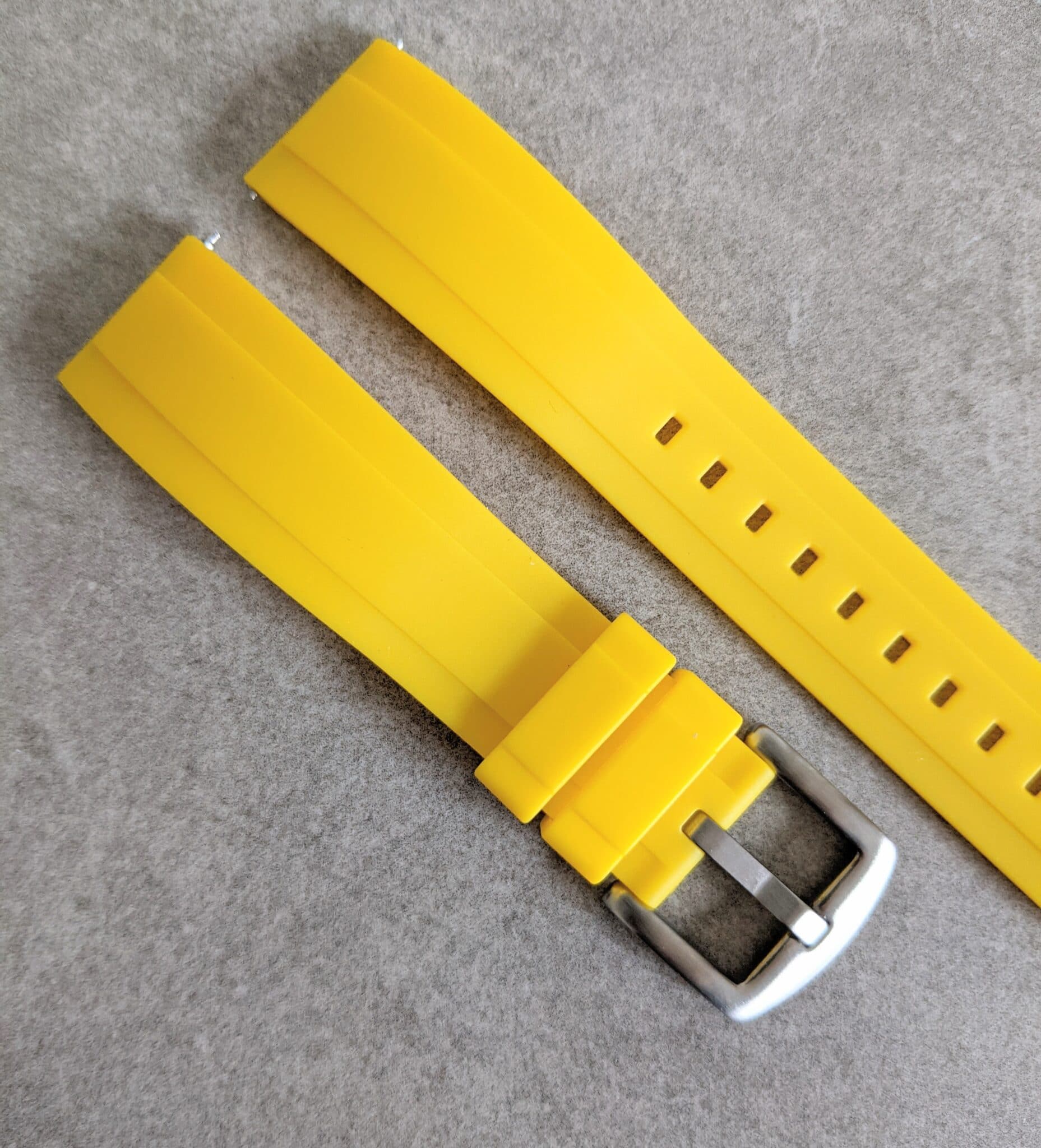FKM Rubber Strap - Yellow - The Strap Tailor