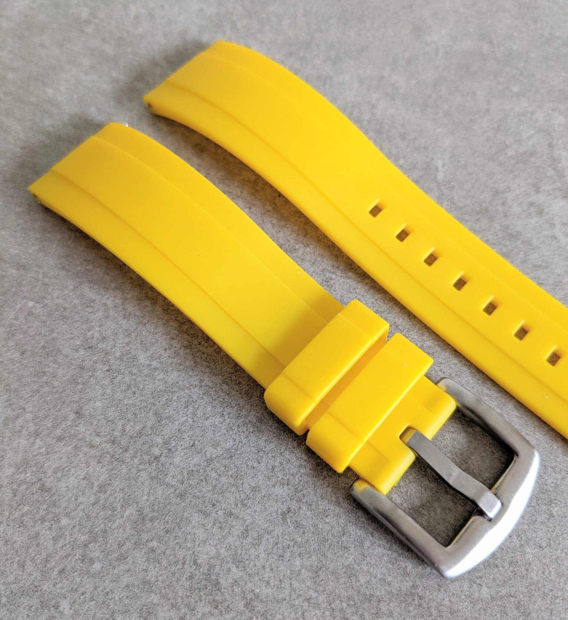 FKM Rubber Strap - Yellow - The Strap Tailor