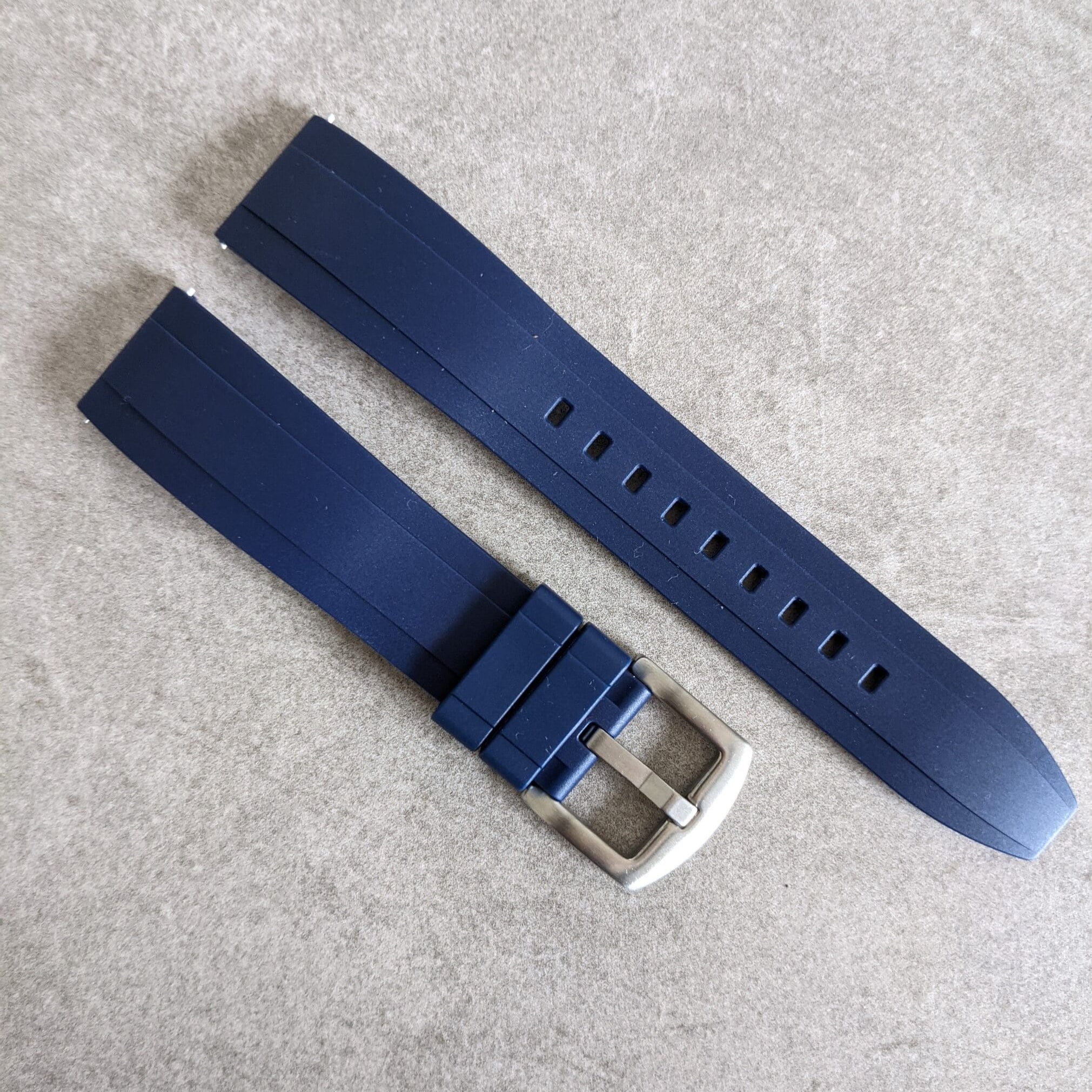 FKM Rubber Strap - Navy Blue - The Strap Tailor