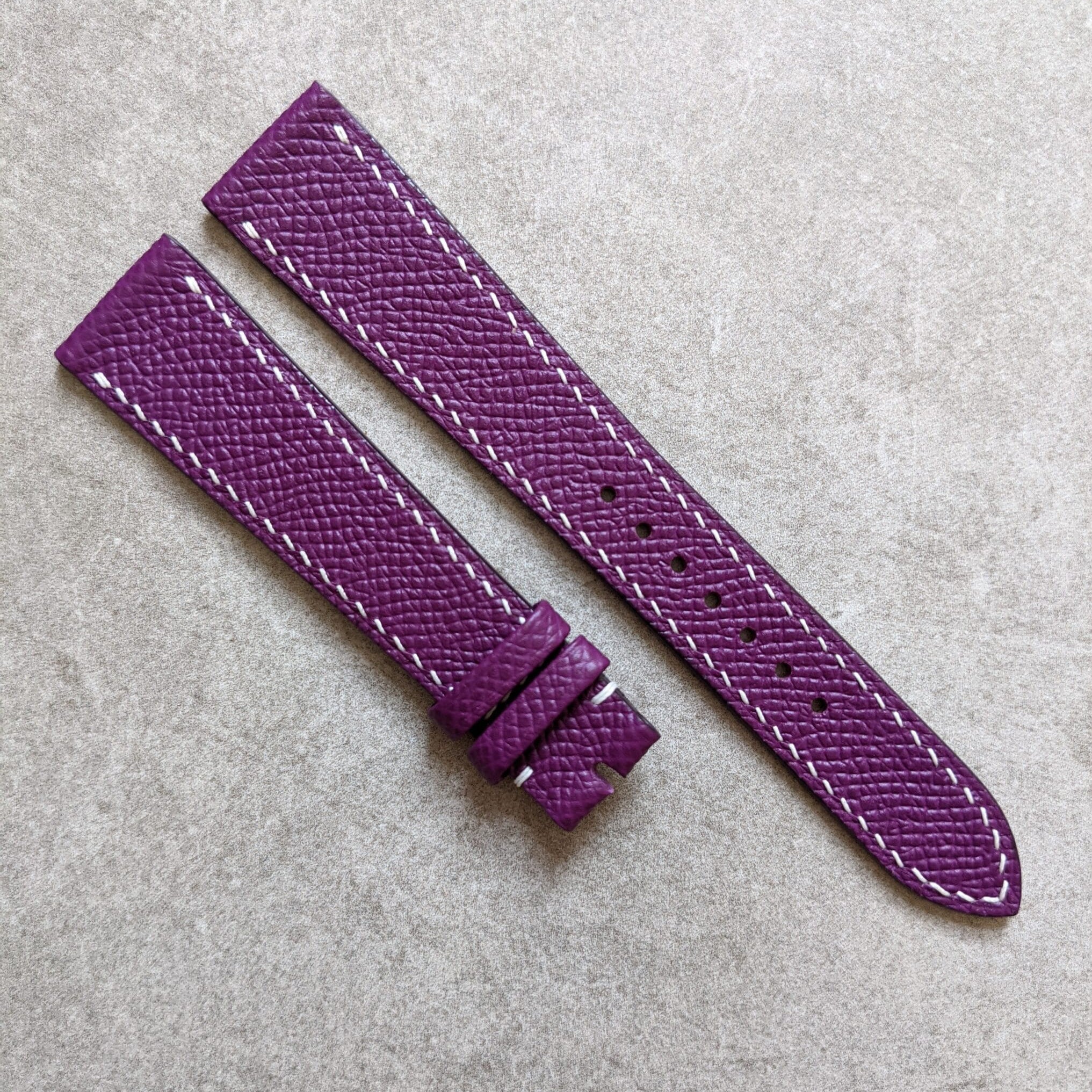 Epsom Calfskin Watch Strap - Purple - The Strap Tailor