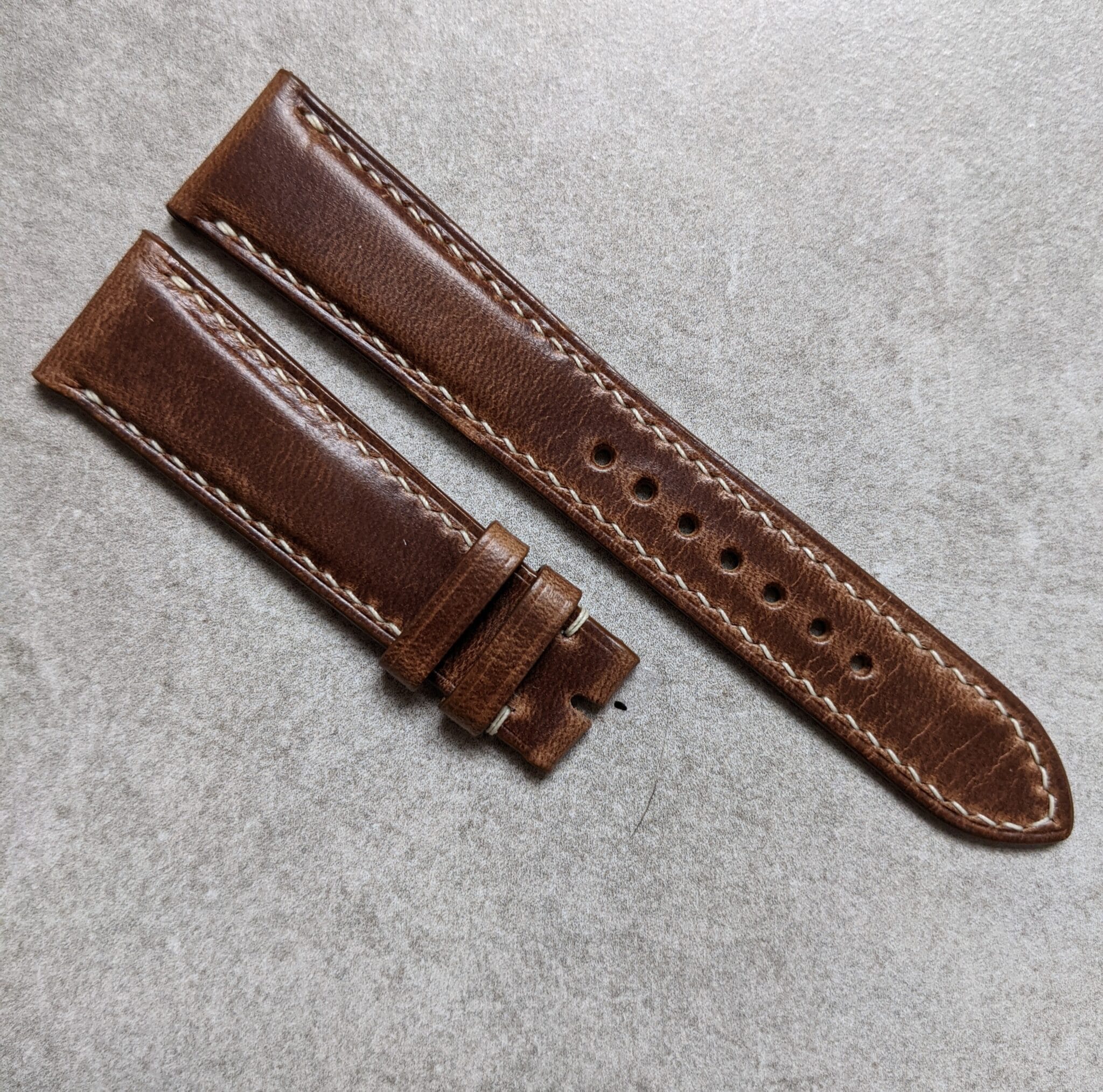 Chromexcel Calfskin Watch Strap - Natural Tan - The Strap Tailor