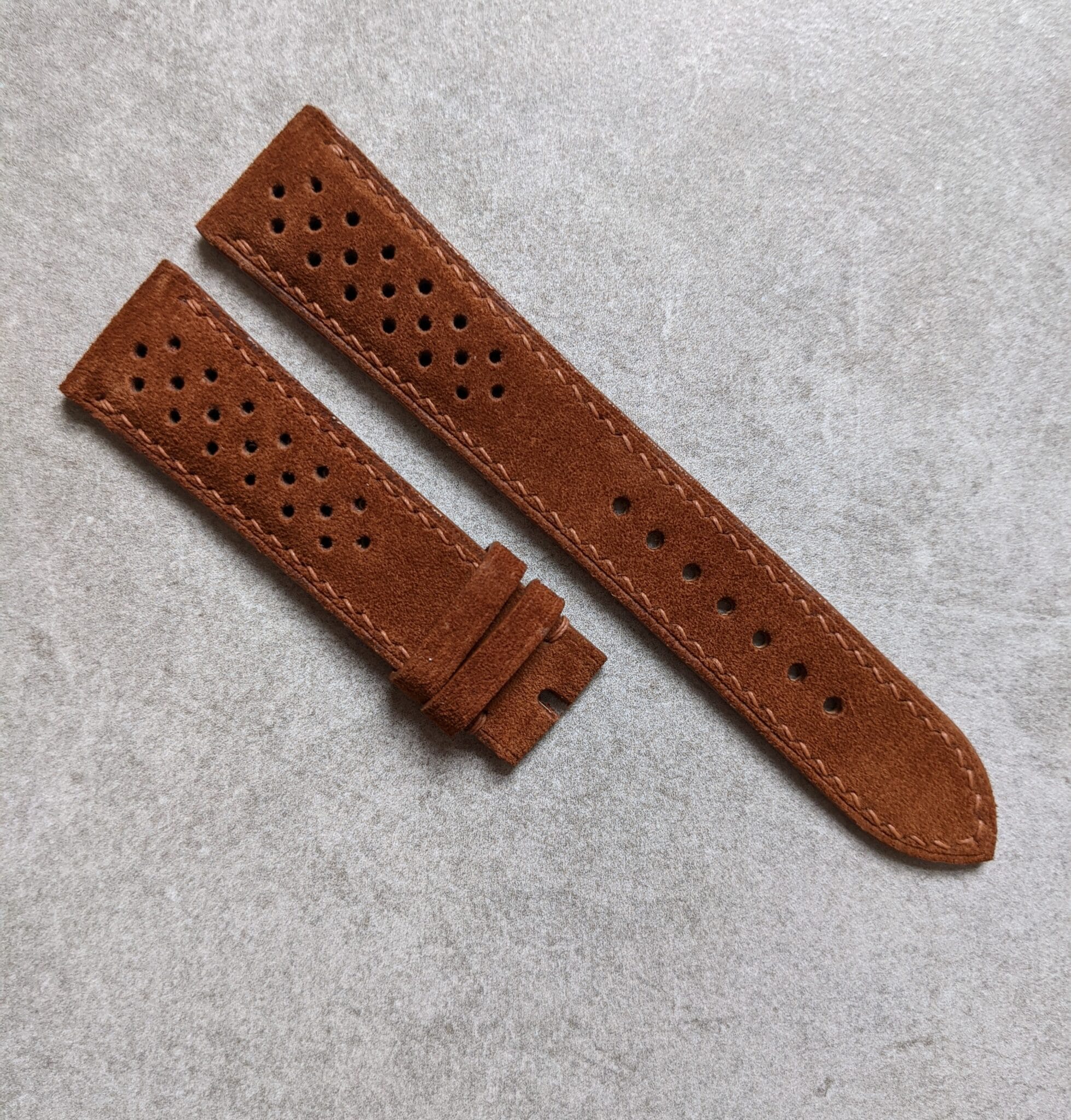 Premium Suede Rally Strap - Dark Brown - The Strap Tailor