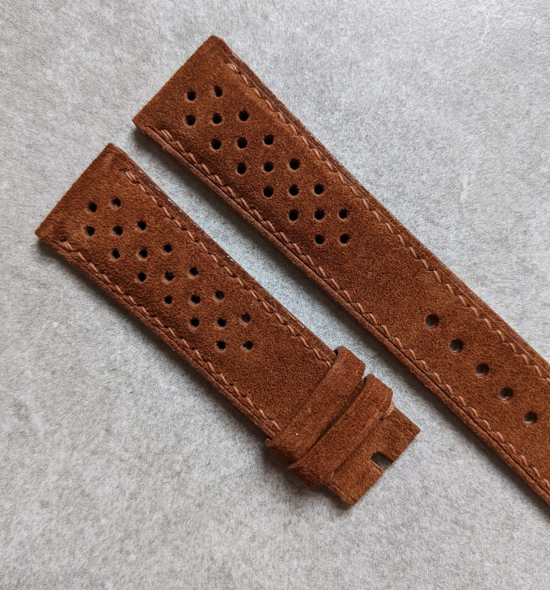 Premium Suede Rally Strap - Dark Brown - The Strap Tailor