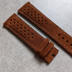 Premium Suede Rally Strap - Dark Brown - The Strap Tailor