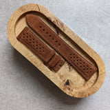 Premium Suede Rally Strap - Dark Brown - The Strap Tailor
