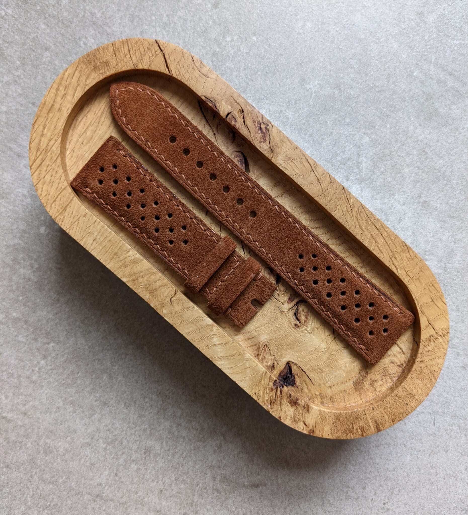 Premium Suede Rally Strap - Dark Brown - The Strap Tailor
