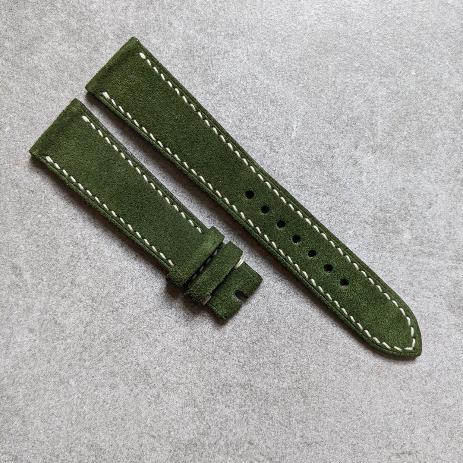 Premium Suede Strap - Moss Green - The Strap Tailor