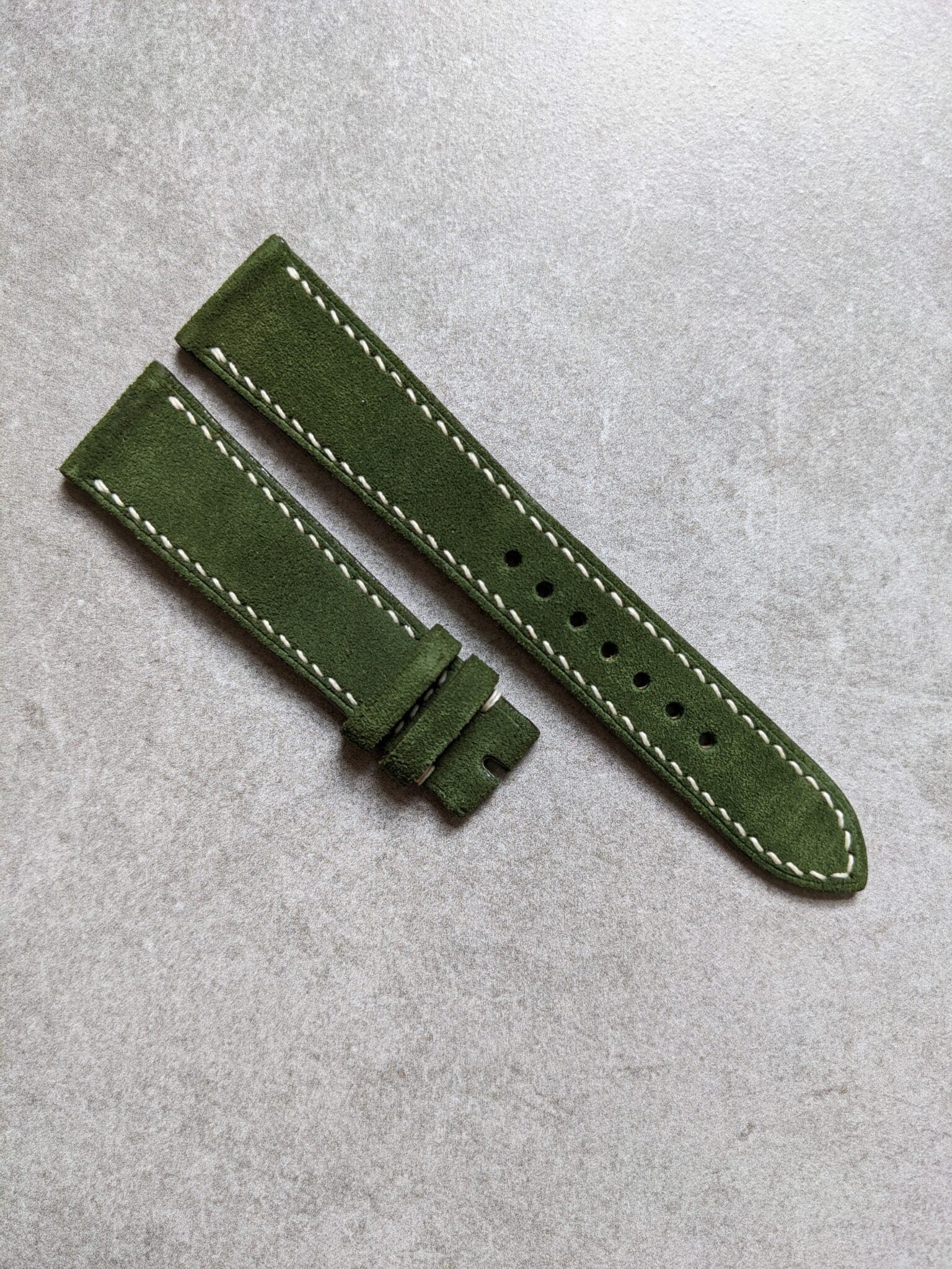 Premium Suede Strap - Moss Green - The Strap Tailor