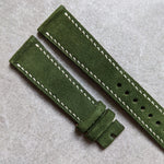 Premium Suede Strap - Moss Green - The Strap Tailor