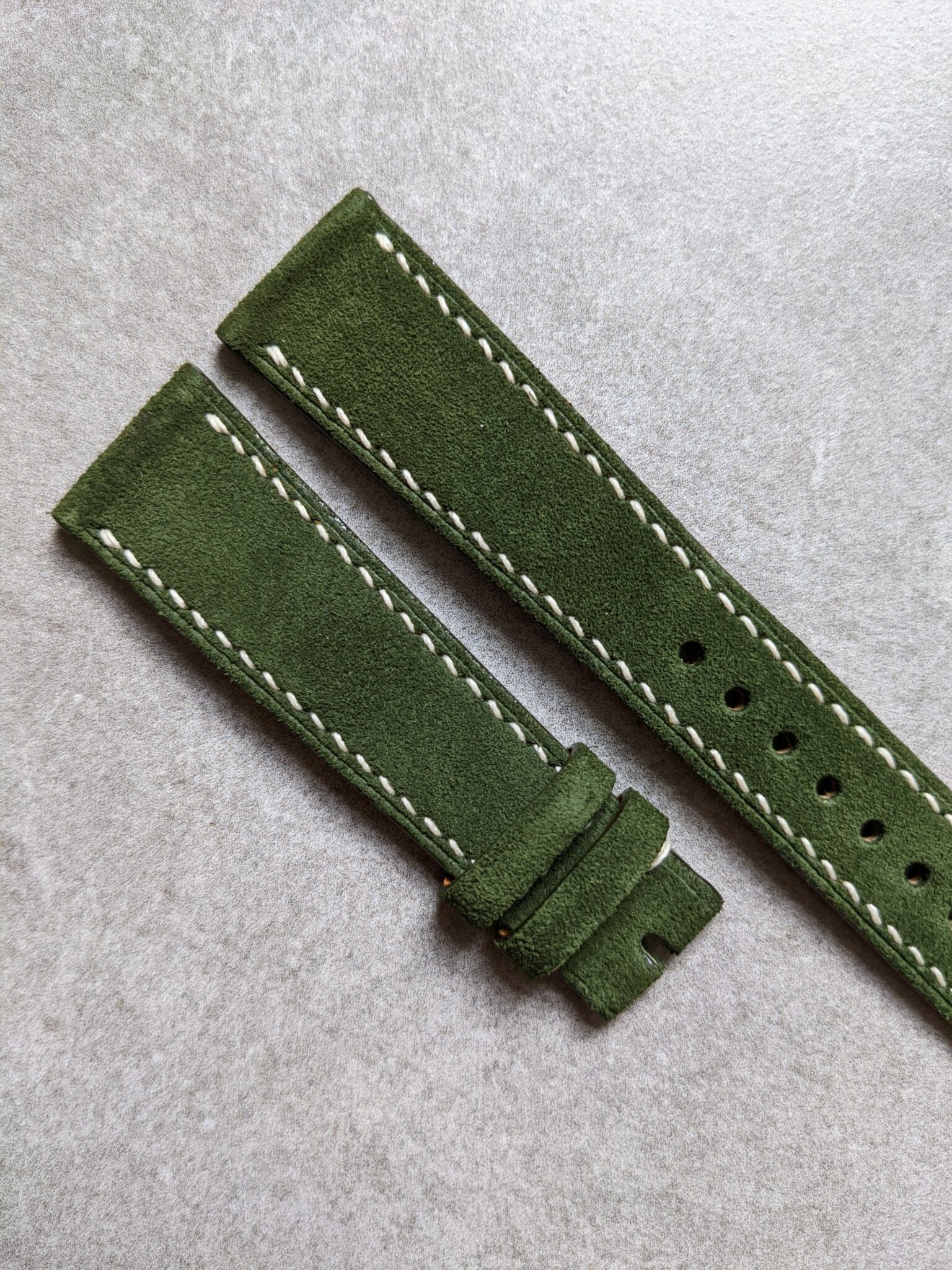 Premium Suede Strap - Moss Green - The Strap Tailor