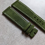 Premium Suede Strap - Moss Green - The Strap Tailor