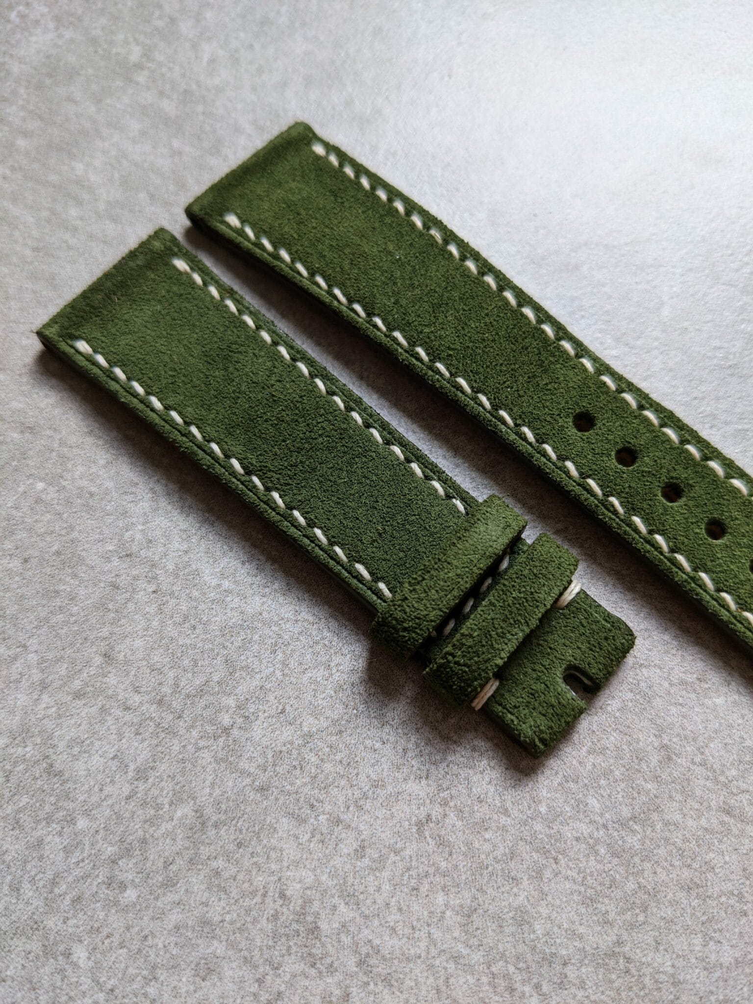 Premium Suede Strap - Moss Green - The Strap Tailor