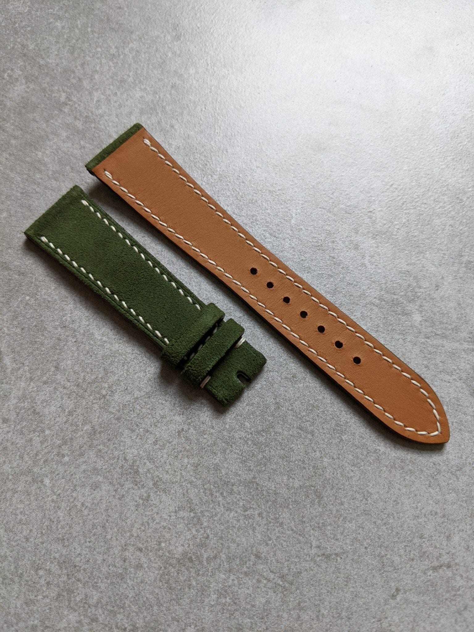 Premium Suede Strap - Moss Green - The Strap Tailor