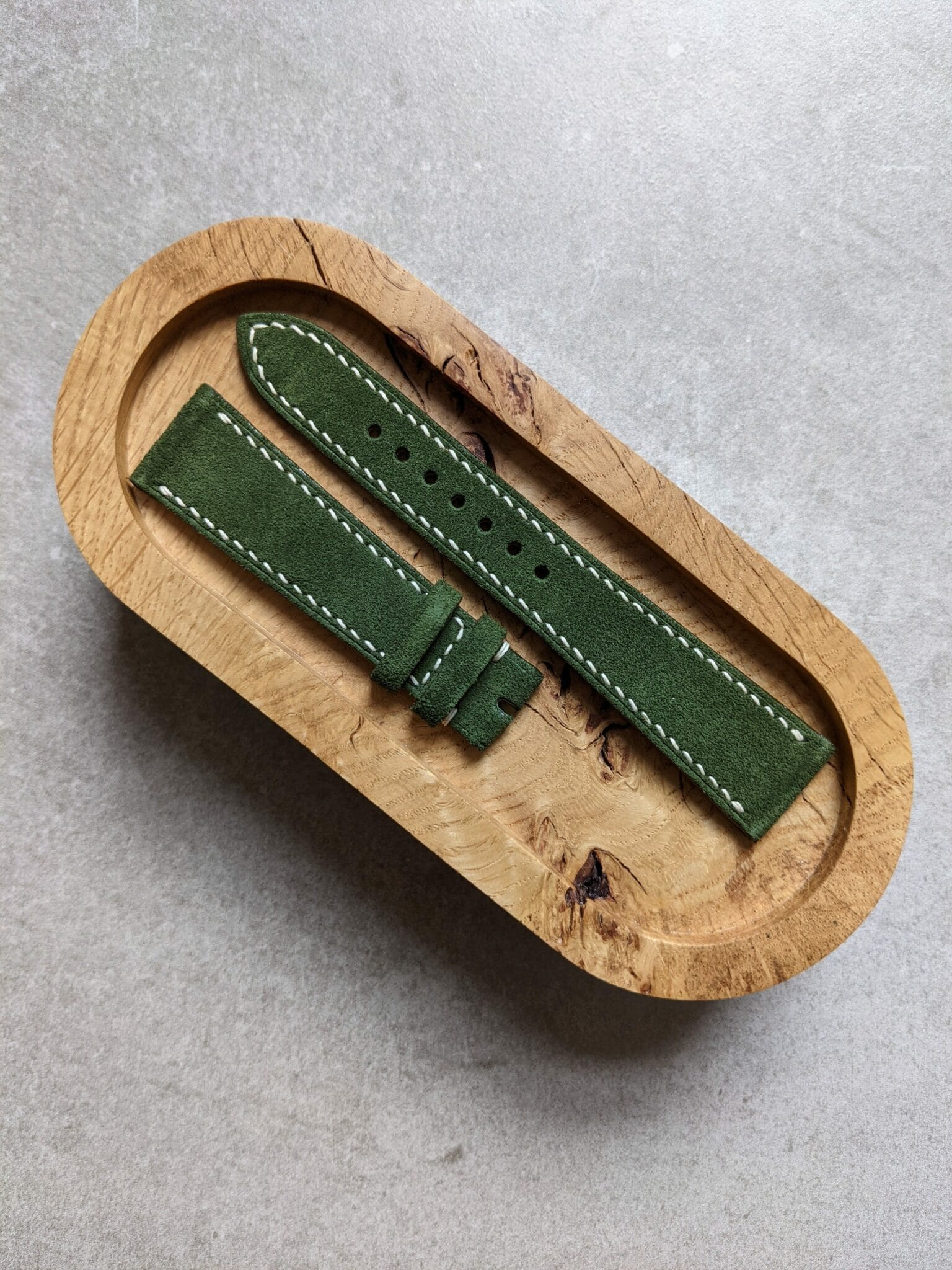 Premium Suede Strap - Moss Green - The Strap Tailor