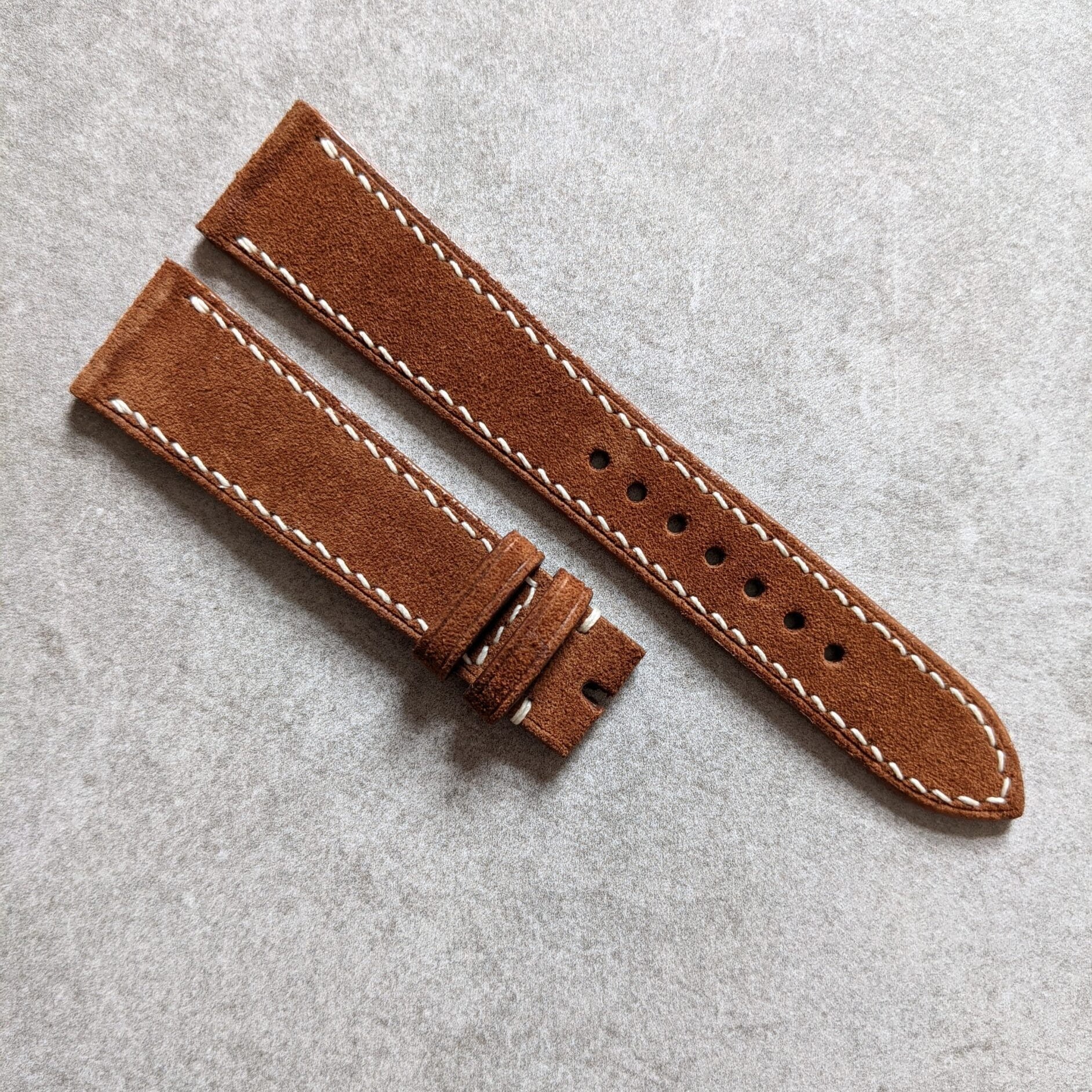 Premium Suede Strap - Mid Brown - The Strap Tailor