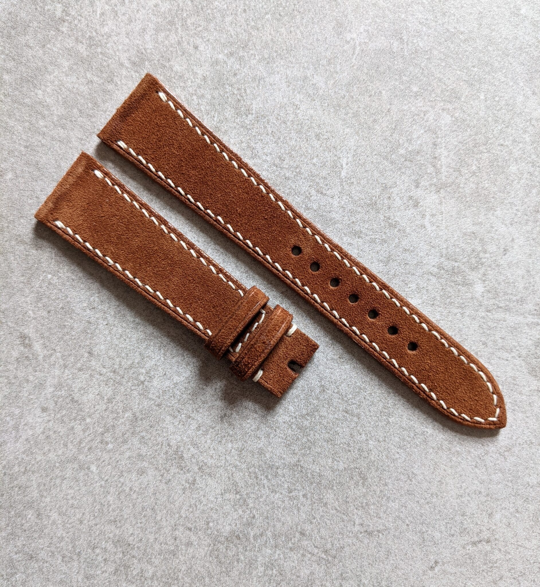 Premium Suede Strap - Mid Brown - The Strap Tailor