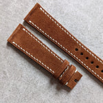 Premium Suede Strap - Mid Brown - The Strap Tailor