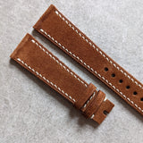 Premium Suede Strap - Mid Brown - The Strap Tailor
