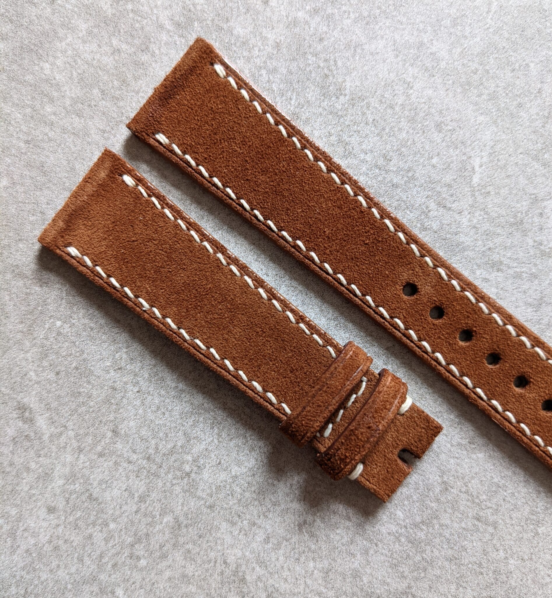 Premium Suede Strap - Mid Brown - The Strap Tailor