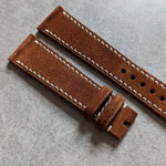 Premium Suede Strap - Mid Brown - The Strap Tailor