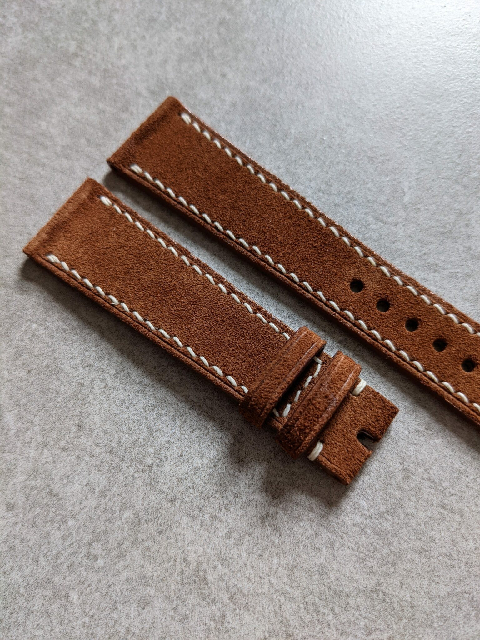 Premium Suede Strap - Mid Brown - The Strap Tailor