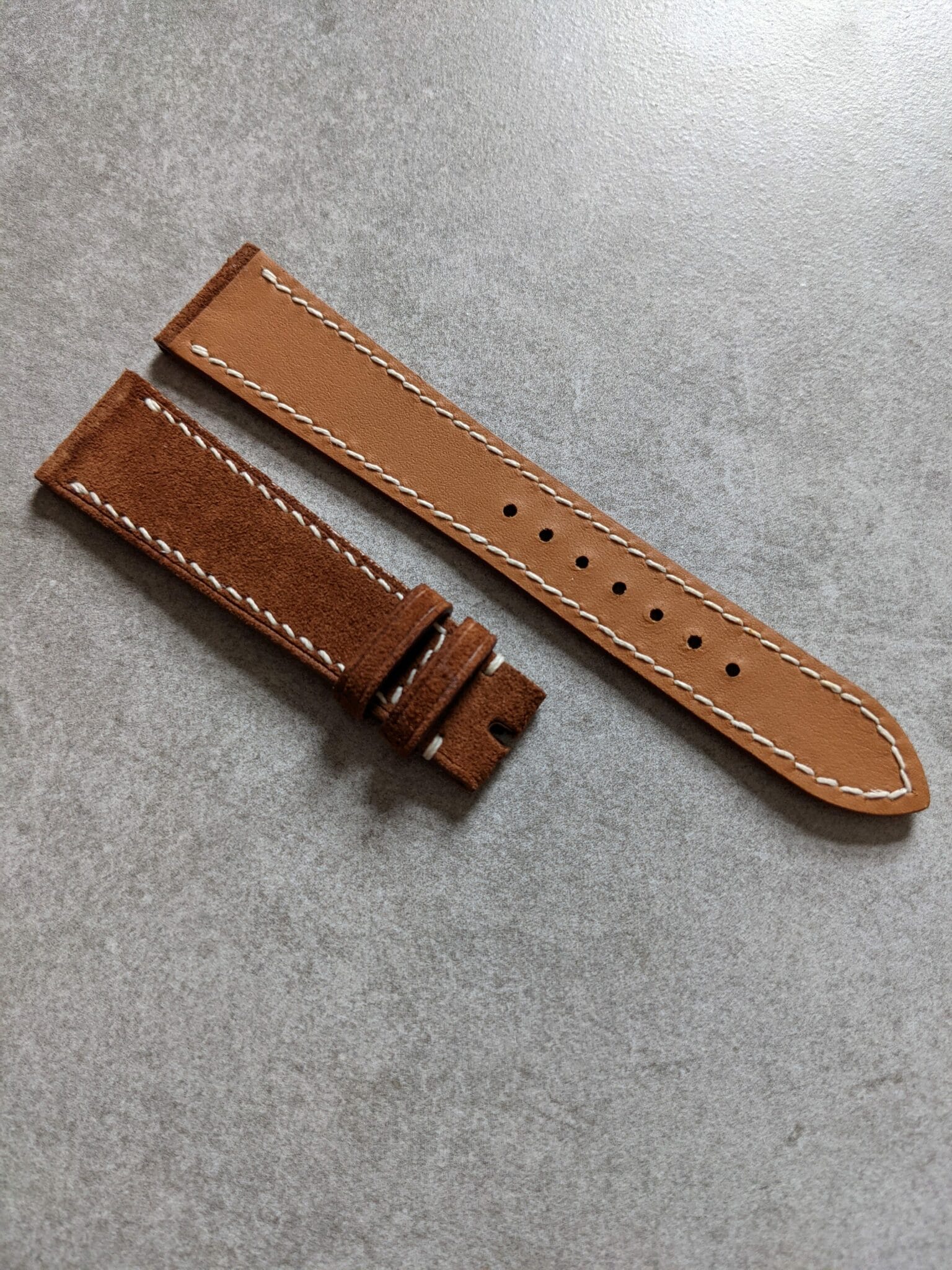 Premium Suede Strap - Mid Brown - The Strap Tailor