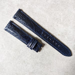 Ostrich Shin Watch Strap - Midnight Blue - The Strap Tailor