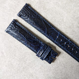 Ostrich Shin Watch Strap - Midnight Blue - The Strap Tailor