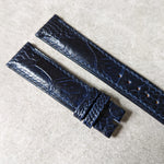 Ostrich Shin Watch Strap - Midnight Blue - The Strap Tailor