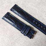 Ostrich Shin Watch Strap - Midnight Blue - The Strap Tailor